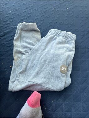 RBX Light Gray Kids Sweatpants with Logo Patch